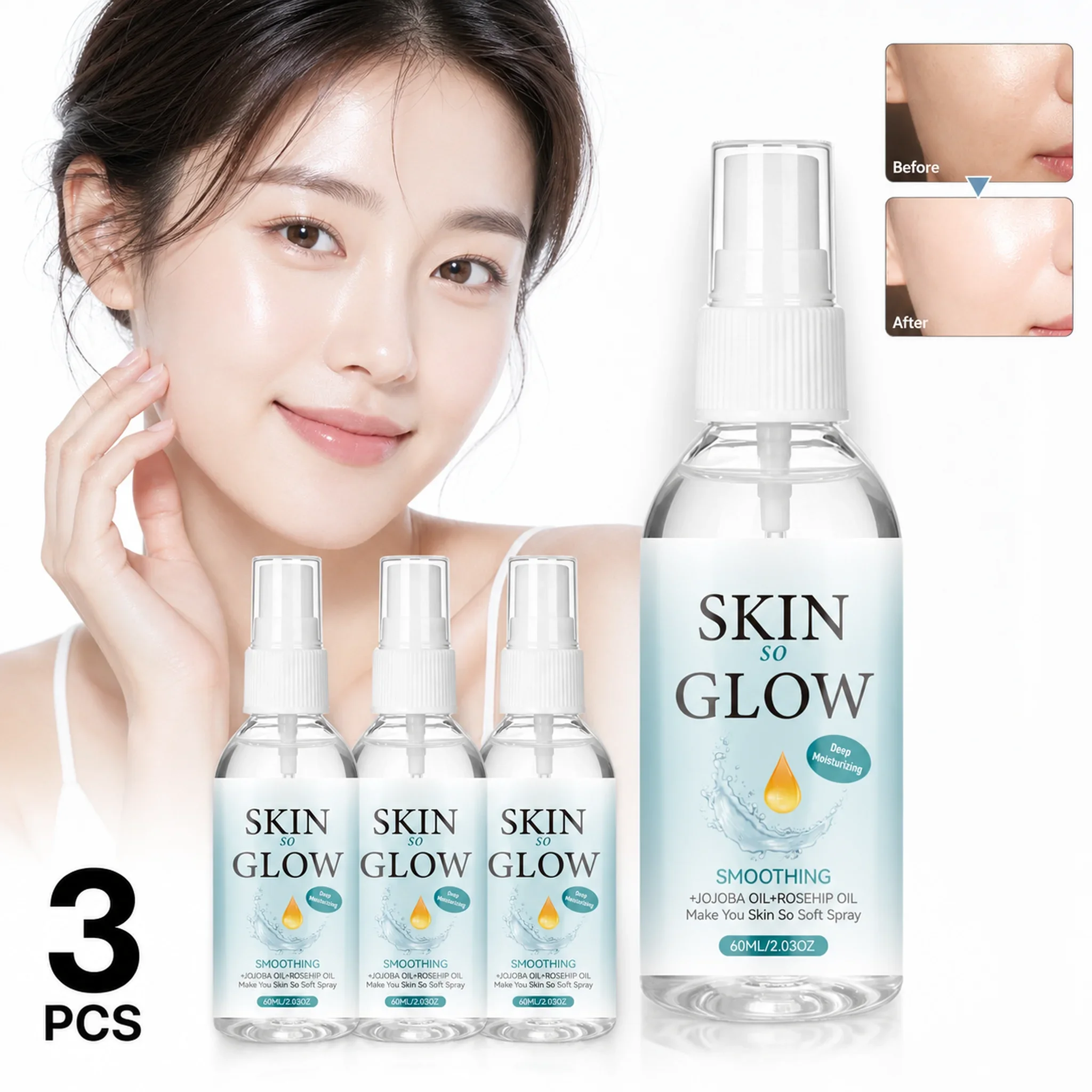 Glow Body Oil Spray 60ml with  - огляд і ціна Face Oil Rosehip